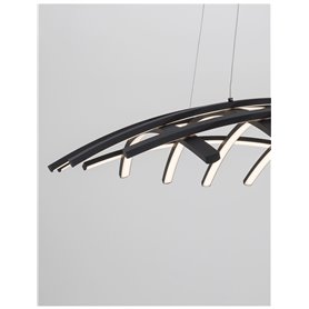 Luminaria Led colgante suspension NOVA LUCE NARVI NL-9848138 Negro
