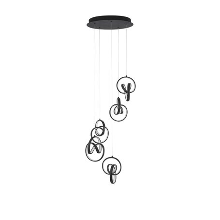 Lampara Led colgante NOVA LUCE RINGS NL-9104351 Negro