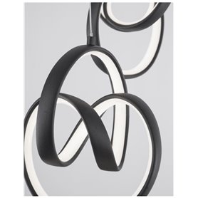 Lampara Led colgante NOVA LUCE RINGS NL-9104351 Negro