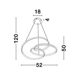 Lampara Led colgante suspension NOVA LUCE MENTON NL-9147111 Blanco