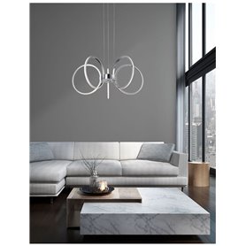 Lampara Led colgante suspension NOVA LUCE VALLERTI NL-81008601 Cromo