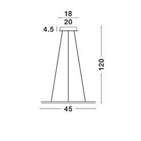 Lampara Led colgante suspension NOVA LUCE LIVORNO NL-8107402 Cromo