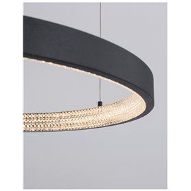 Lampara Led colgante suspension NOVA LUCE PRESTON NL-9865160 Negro D60