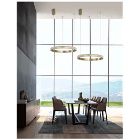 Lampara Led colgante suspension NOVA LUCE ORLANDO NL-86016803 Laton D65