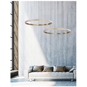 Lampara Led colgante suspension NOVA LUCE ORLANDO NL-86016802 Laton D85