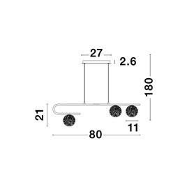 Lampara colgante suspension NOVA LUCE MIRANO 9960272 Laton