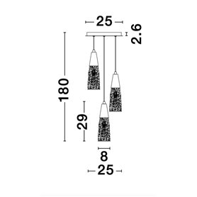 Lampara colgante suspension NOVA LUCE KOVAC NL-9160193 Oro