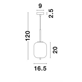 Luminaria colgante suspension NOVA LUCE LATO NL-9624065 Laton