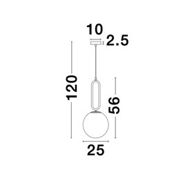 Luminaria colgante suspension NOVA LUCE GRUS NL-9191251 Laton