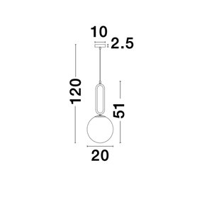 Luminaria colgante suspension NOVA LUCE GRUS NL-9191201 Laton