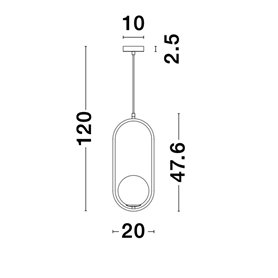 Luminaria colgante suspension NOVA LUCE OBITAR NL-9988170 Laton