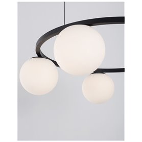 Lampara Led colgante suspension NOVA LUCE JOLINE NL-9919603 Negro