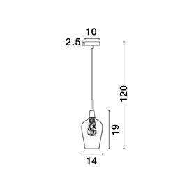 Luminaria colgante suspension NOVA LUCE FILO NL-1500202831 Cromo