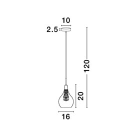 Luminaria colgante suspension NOVA LUCE FILO 1500202811 Cromo