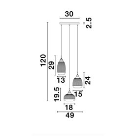 Luminaria colgante suspension NOVA LUCE MOND NL-9731214 Oro