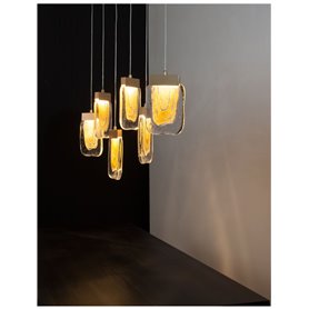 Luminaria Led colgante suspension NOVA LUCE GRANI NL-9160286 Oro