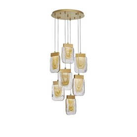 Luminaria Led colgante suspension NOVA LUCE GRANI NL-9160287 Oro
