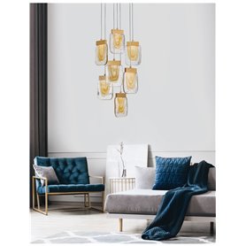 Luminaria Led colgante suspension NOVA LUCE GRANI NL-9160287 Oro