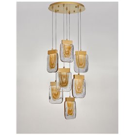 Luminaria Led colgante suspension NOVA LUCE GRANI NL-9160287 Oro