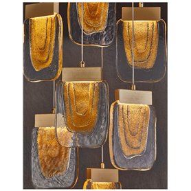 Luminaria Led colgante suspension NOVA LUCE GRANI NL-9160287 Oro