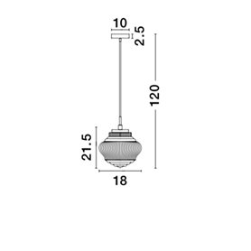 Luminaria colgante suspension NOVA LUCE NORD NL-838182 Negro