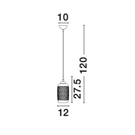 Luminaria colgante suspension NOVA LUCE DEVON NL-938224 Negro