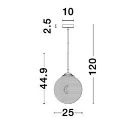 Luminaria colgante suspension NOVA LUCE ATHENA NL-9191211 Laton