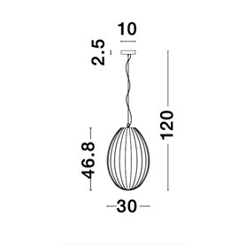 Luminaria colgante suspension NOVA LUCE HECTOR NL-9190033 Cromo-Blanco