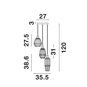 Luminaria colgante suspension NOVA LUCE ZARLEY NL-9066031 Cromo
