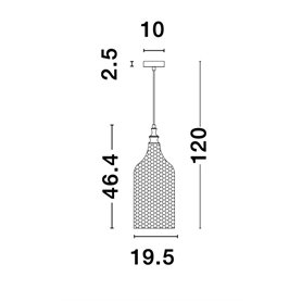 Luminaria colgante suspension NOVA LUCE MAROU NL-9113712 Laton