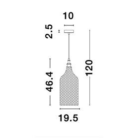 Luminaria colgante suspension NOVA LUCE MAROU NL-9113711 Negro