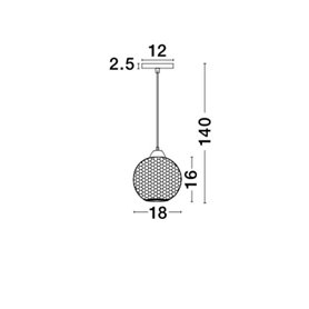 Luminaria colgante suspension NOVA LUCE VIENTI NL-8103996 Ocre