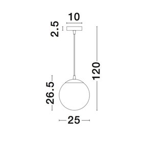 Luminaria colgante suspension NOVA LUCE NAZIO NL-9080252 Oro D25