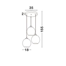 Luminaria colgante suspension NOVA LUCE BLAZE NL-8142681 Cobre