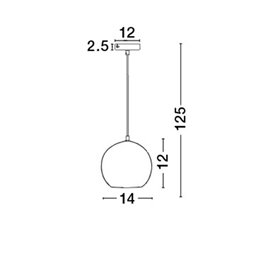 Luminaria colgante suspension NOVA LUCE ADELINA NL-8436401 Negro