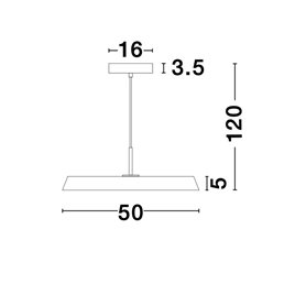 Lampara Led colgante suspension NOVA LUCE VETRO NL-910622 Negro