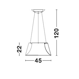 Lampara Led colgante suspension NOVA LUCE VOLCANO NL-9077882 Blanco