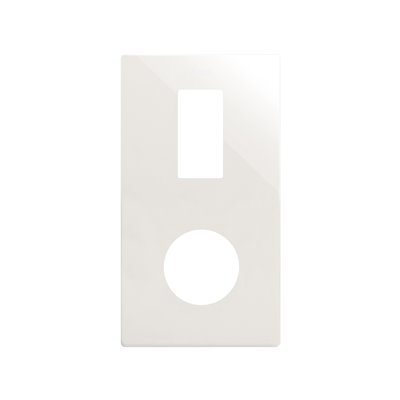 Marco estética Mínima Vertical 2 elementos, estrecho+clean 27192620-190 Simon 270 Blanco mate