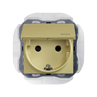 Base enchufe schuko 20000492-097 emb tornillo IP44 Simon 270 Bronce