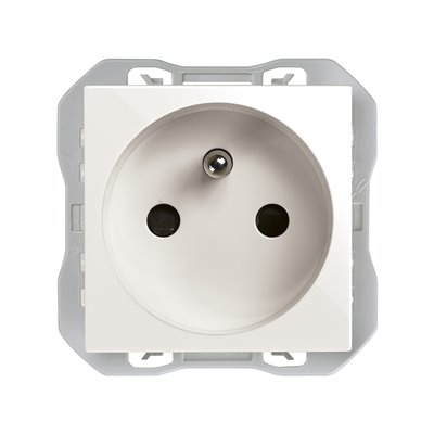 Base de enchufe francesa 2P+T 16A SIMON 20000458-190 Simon 270 Blanco mate
