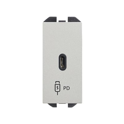 Cargador USB 1 boca C 20W 20000382-093 SIMON 270 Aluminio 1 modulo