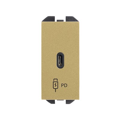 Cargador USB 1 boca C 20W 20000382-095 SIMON 270 Oro 1 modulo