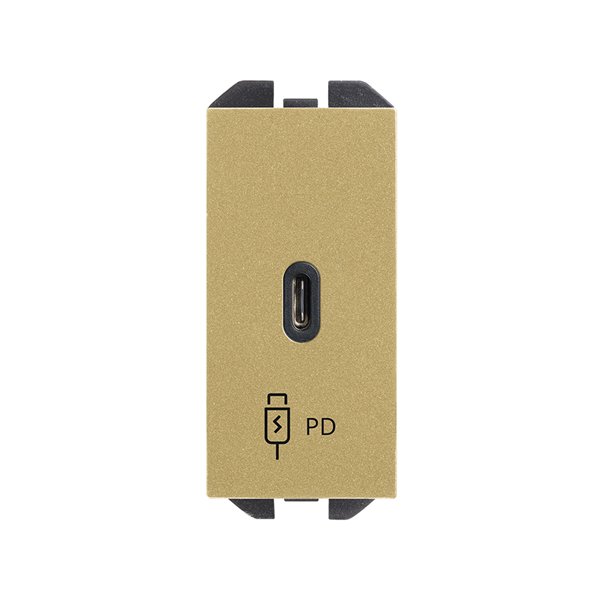 Cargador USB 1 boca C 20W 20000382-095 SIMON 270 Oro 1 modulo