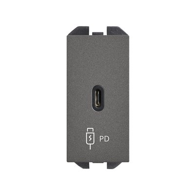 Cargador USB 1 boca C 20W 20000382-096 SIMON 270 Titanio 1 modulo