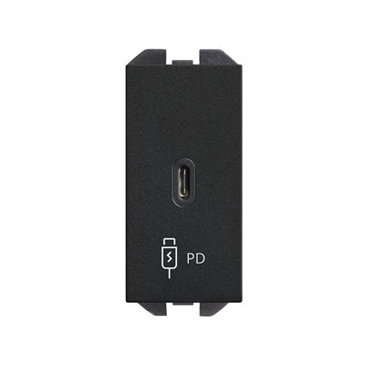 Cargador USB 1 boca C 20W 20000382-098 SIMON 270 Negro mate 1 modulo