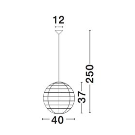 Luminaria colgante suspension NOVA LUCE MELODY NL-9581501 Bambu