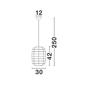 Luminaria colgante suspension NOVA LUCE MELODY NL-9586766 Ratan