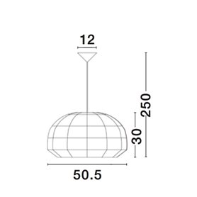 Luminaria colgante suspension NOVA LUCE MELODY NL-9586431 Ratan marfil