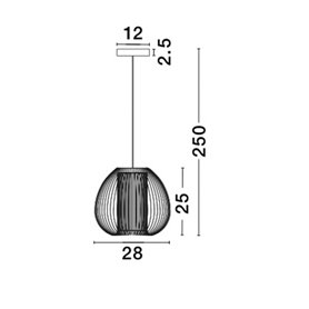 Luminaria colgante suspension NOVA LUCE DESIRE NL-9586152 blanco