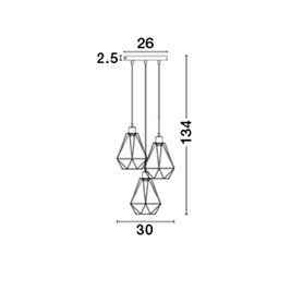 Luminaria colgante suspension NOVA LUCE PAOLO NL-7605189 Metal negro